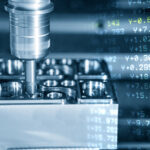 The,Abstract,Scene,Of,Cnc,Milling,Machine,And,Nc,Data