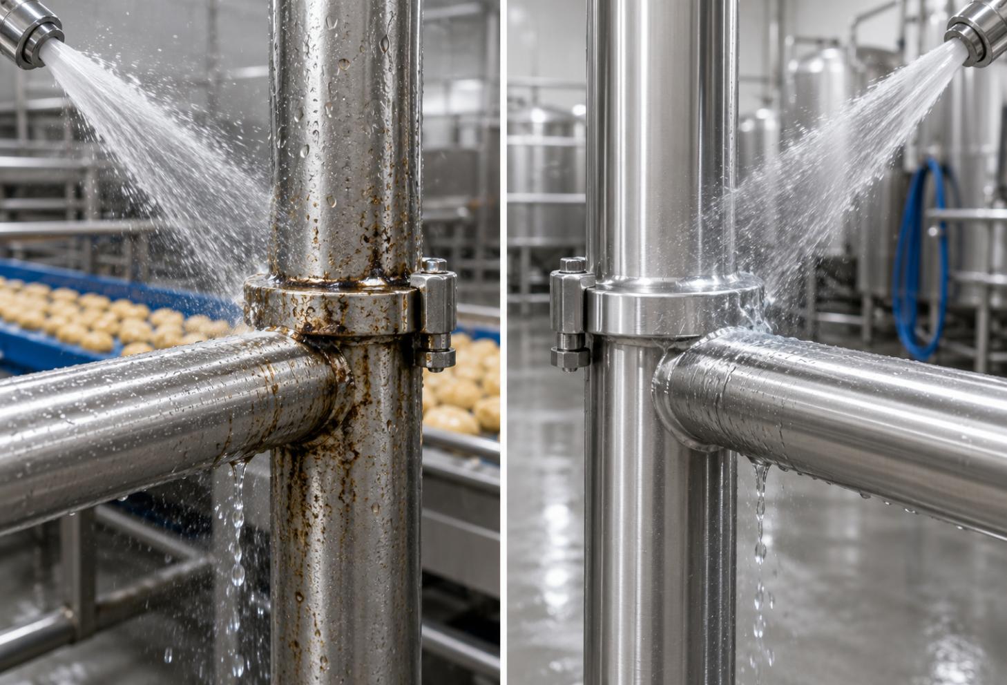 Rust versus shine in food processing